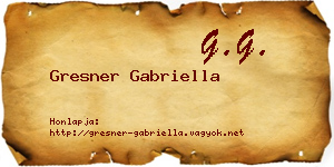 Gresner Gabriella névjegykártya